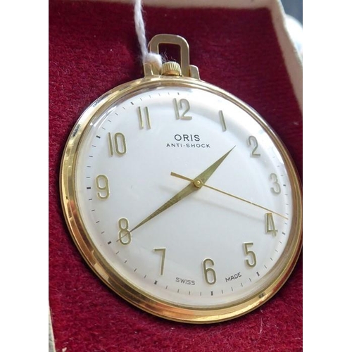 284 - A gold-plated 'Oris' pocket watch