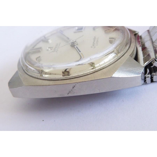 291 - A gentleman's steel-cased Omega automatic Seamaster Cosmic wristwatch; the signed, silvered dial wit... 