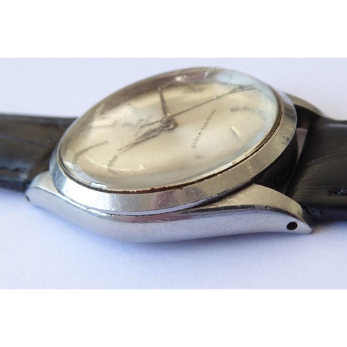 294 - A Tudor Oysterdate steel-cased wristwatch; the signed silvered dial with baton makers and date apert... 