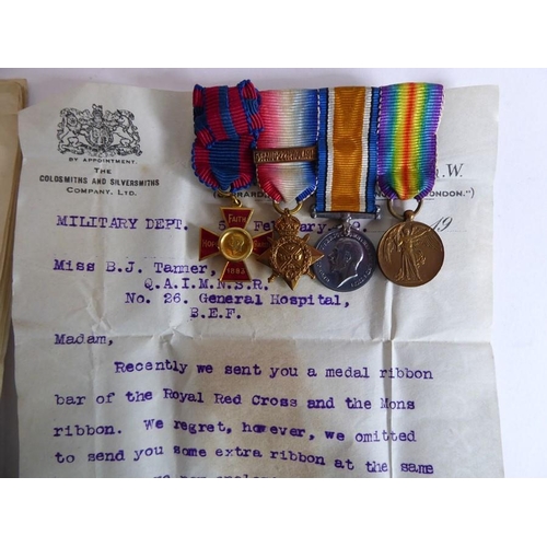 312 - The Royal Red Cross and Mons Star medal group awarded to Beatrice Jane Tanner (1879-1966) of the Que... 