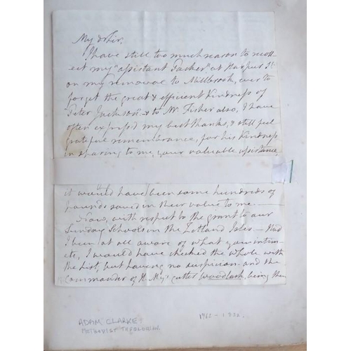 317 - A late 19th century album of approximately 90 autograph letters and autograph clippings. Mostly 1860... 