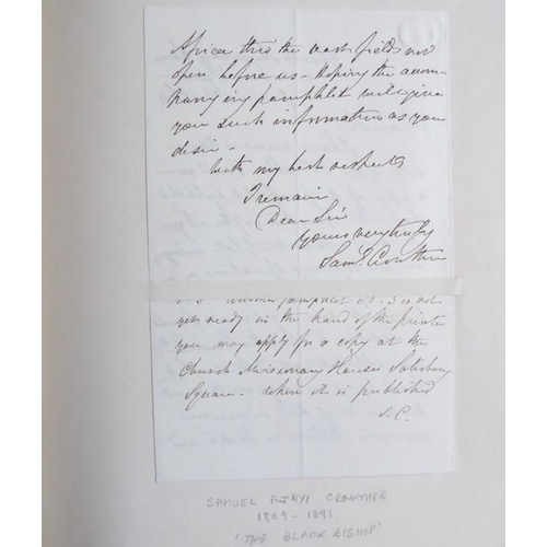 317 - A late 19th century album of approximately 90 autograph letters and autograph clippings. Mostly 1860... 