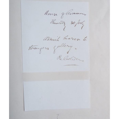 317 - A late 19th century album of approximately 90 autograph letters and autograph clippings. Mostly 1860... 