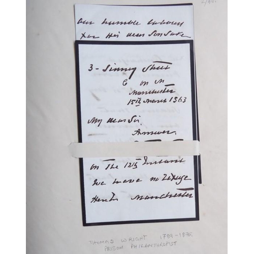 317 - A late 19th century album of approximately 90 autograph letters and autograph clippings. Mostly 1860... 