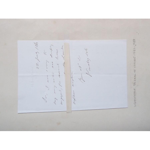 317 - A late 19th century album of approximately 90 autograph letters and autograph clippings. Mostly 1860... 