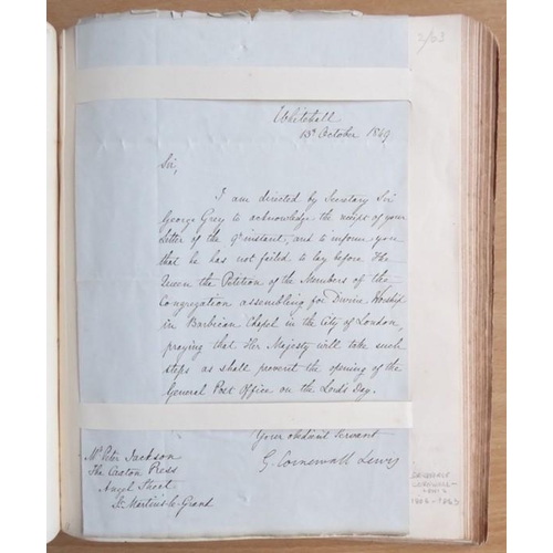 317 - A late 19th century album of approximately 90 autograph letters and autograph clippings. Mostly 1860... 