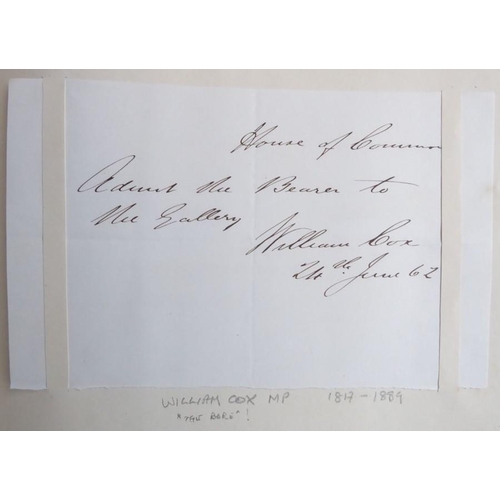 317 - A late 19th century album of approximately 90 autograph letters and autograph clippings. Mostly 1860... 