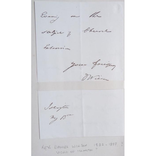 317 - A late 19th century album of approximately 90 autograph letters and autograph clippings. Mostly 1860... 