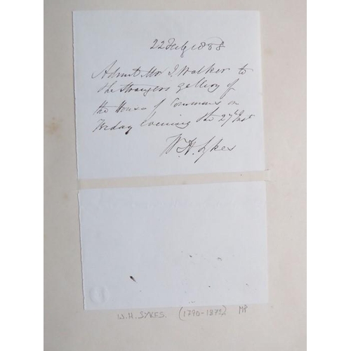 318 - A late 19th century album of autograph letters and clippings. Approximately 70, mostly artists and a... 