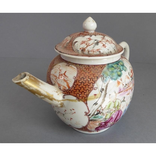 32 - An assortment of ceramics to include a large mid-19th century jug hand-decorated with insects and fl... 