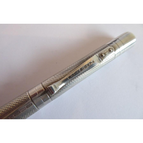 354 - A wooden cased 'YARD O LED' hallmarked silver fountain pen;  in original as new condition and fully ... 