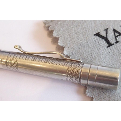 354 - A wooden cased 'YARD O LED' hallmarked silver fountain pen;  in original as new condition and fully ... 