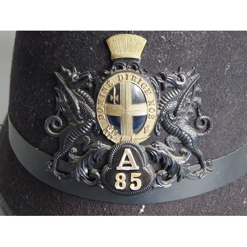 356 - A police helmet City of London Police together with accompanying paper letter dated 21st July 2000 '... 