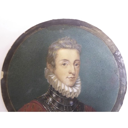 422 - An early to mid-19th century watercolour portrait miniature in the style of George Perfect Harding: ... 