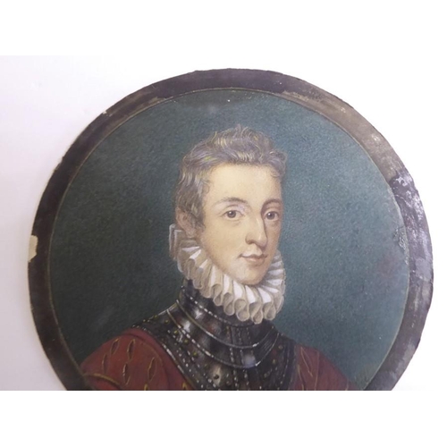 422 - An early to mid-19th century watercolour portrait miniature in the style of George Perfect Harding: ... 