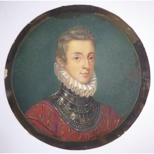 422 - An early to mid-19th century watercolour portrait miniature in the style of George Perfect Harding: ... 