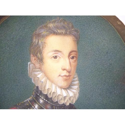 422 - An early to mid-19th century watercolour portrait miniature in the style of George Perfect Harding: ... 