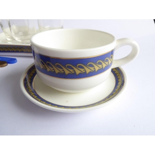 433 - A rare set of late 1970s Concorde tableware; the Malcolm Keen designed bone china by Royal Doulton a... 