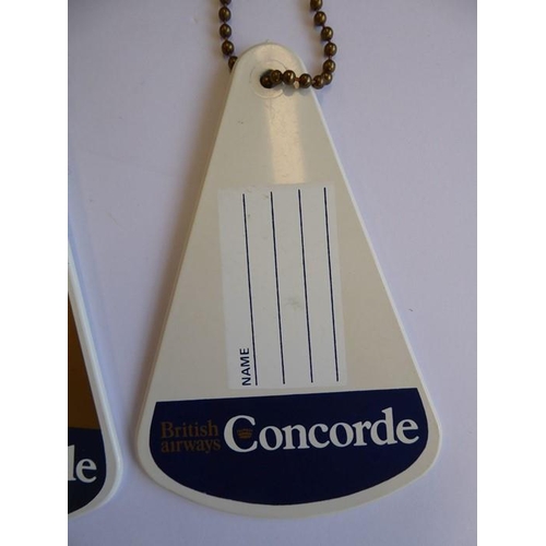 436 - Two early (1976-1983) British Airways Concorde luggage tags and other Concorde collectables to inclu... 