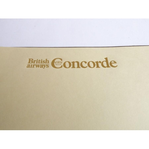 440 - Four early (1976-1983) British Airways Concorde inflight letter writing sets (12 sheets and 4 envelo... 