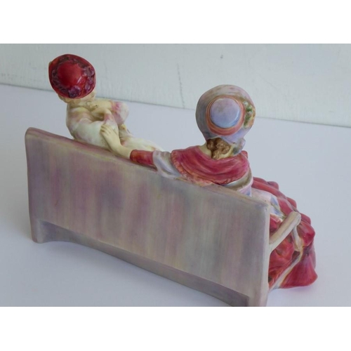 45A - A mid-20th century Royal Doulton hand-decorated porcelain figure model 'The Gossips'; HN 2025, print... 