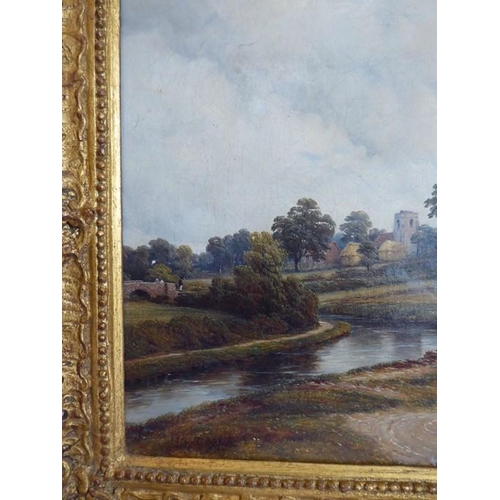 486 - Thomas Baker (of Leamington) (1809-1864) - 1843 Prospect of Radford Manor in a River Landscape. Sign... 