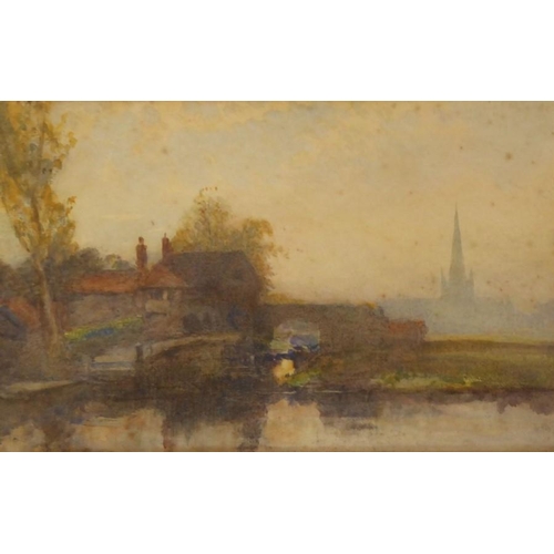 522 - Robert Thorne Waite RWS (British 1842 – 1935), ‘Salisbury’, Watercolour , 7 x 11 ins (17.5 x 28 cms)... 