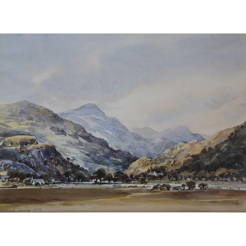 532 - Elizabeth Haines (Welsh Contemp.), ‘Towards Nant Gwynant from Beddgelert’, Snowdonia, Signed & dated... 