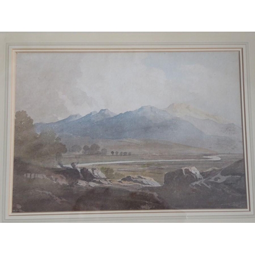 552 - Attributed to John Varley Senr. (1778-1842) - A view of the Mawddoch Estuary (Barmouth). Watercolour... 