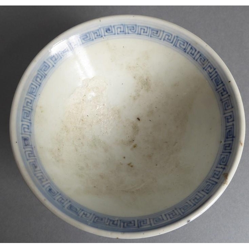 6 - Eight pieces of Chinese blue-and-white ceramics to include 18th century export ware: a large 19th ce... 