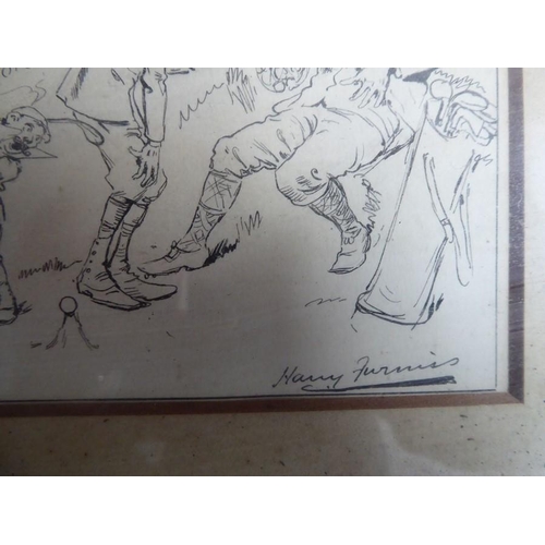 623 - After Harry Furniss (1854-1925) - a series of amusing sketches of golfers in various predicaments. L... 