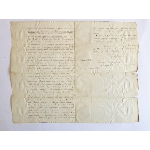 659 - The 1817 augmentation to the Arms of Lt.-Col. Edward Miles by authority of the Prince Regent, the Ga... 