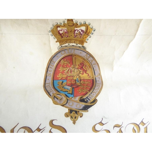 659 - The 1817 augmentation to the Arms of Lt.-Col. Edward Miles by authority of the Prince Regent, the Ga... 