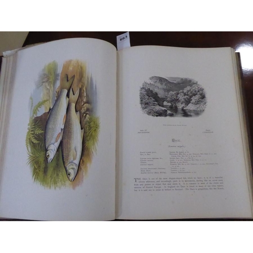 663 - A part-leather bound hardback volume 'British Fresh-Water Fishes' by The Rev. W. Houghton M.A.F.L.S.... 