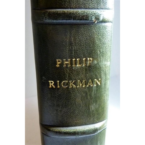 667 - PHILIP RICKMAN (1891-1982) - 'Bird Paintings and Sketches'. A large part-leather-bound folio contain... 