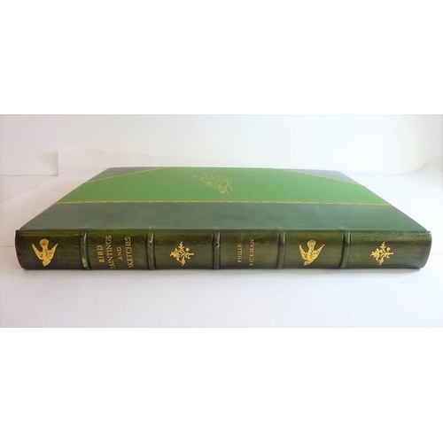 667 - PHILIP RICKMAN (1891-1982) - 'Bird Paintings and Sketches'. A large part-leather-bound folio contain... 