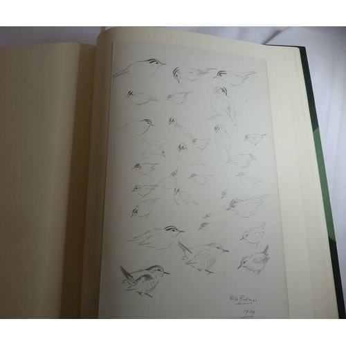 667 - PHILIP RICKMAN (1891-1982) - 'Bird Paintings and Sketches'. A large part-leather-bound folio contain... 