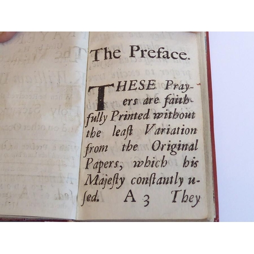 675 - An interesting miniature leather bound 'volume' (cased); 'A Form of Prayers used by K.William III.' ... 