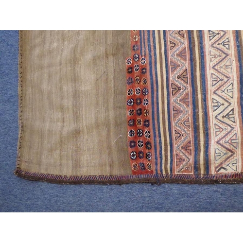 713 - A pair of antique West-Persian 'Tasheh' (wheat sacks) Luri-Bakhtiari Nomads, circa 1900, (one sack 1... 