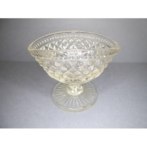 73 - A late 19th to early 20th century heavy, hobnail-cut, urn-shaped bowl and cover; together with a pai... 