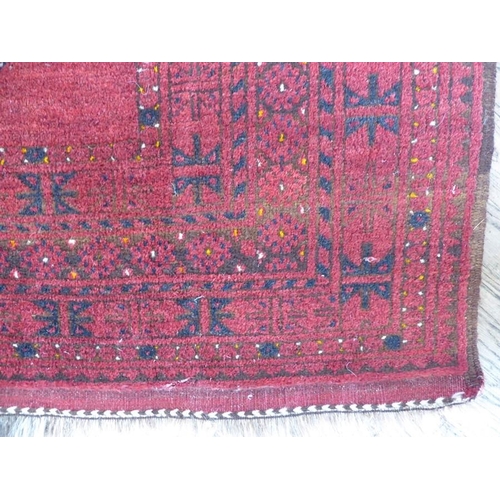 733 - An Afghan rug; circa 1900, north Afghanistan (213cm (7'0