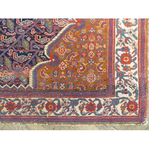 736 - A north-west Persia Hamadan carpet; circa 1900, with vegetable dye colours, central medallion on ind... 