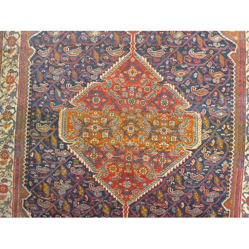 736 - A north-west Persia Hamadan carpet; circa 1900, with vegetable dye colours, central medallion on ind... 