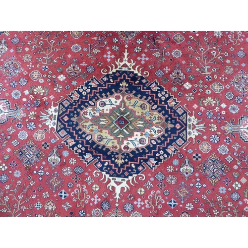 744 - A large and exceptional north-west Persia carpet (signed to one end); central four-point multicolour... 