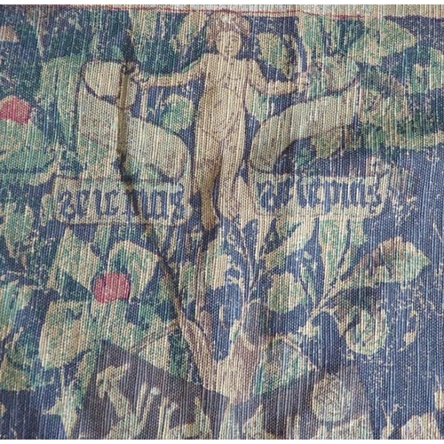 758 - A modern lined wall-hanging tapestry 'Suzanne et les Viellards' (Susanna and the Elders) depicting a... 