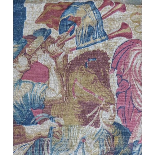 761 - A modern wall tapestry 'Les Herauts' (The Heralds); a copy of a 17th century tapestry depicting hera... 