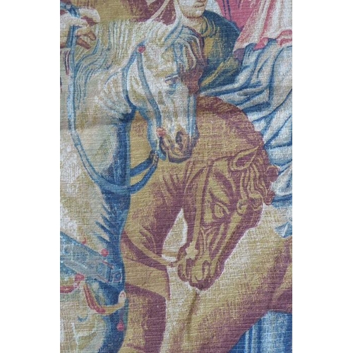 761 - A modern wall tapestry 'Les Herauts' (The Heralds); a copy of a 17th century tapestry depicting hera... 