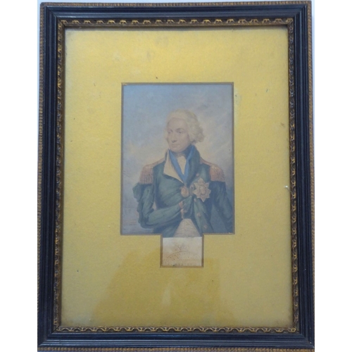 624 - A 19th century coloured Baxter print of Lord Nelson (Hogarth frame size 23.75cm x 18.75cm)