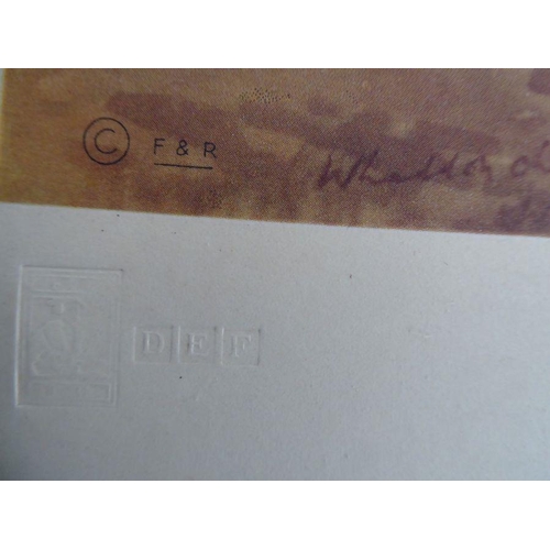 293 - Four coloured hunting prints by Michael Lyne 'Whaddon Chase' with blind stamp and signed in pencil i... 