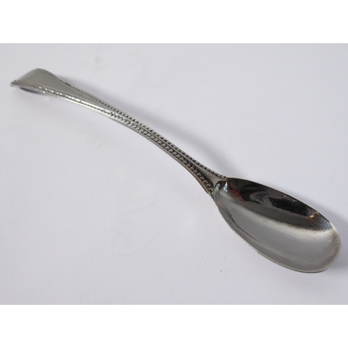 87 - A large hallmarked silver mustard of oval form and with heavy cobalt blue glass liner, maker's mark ... 